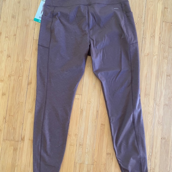 Mondetta Size XL High Waisted Active Performance Leggings w Pockets BROWN coffee - Picture 6 of 7